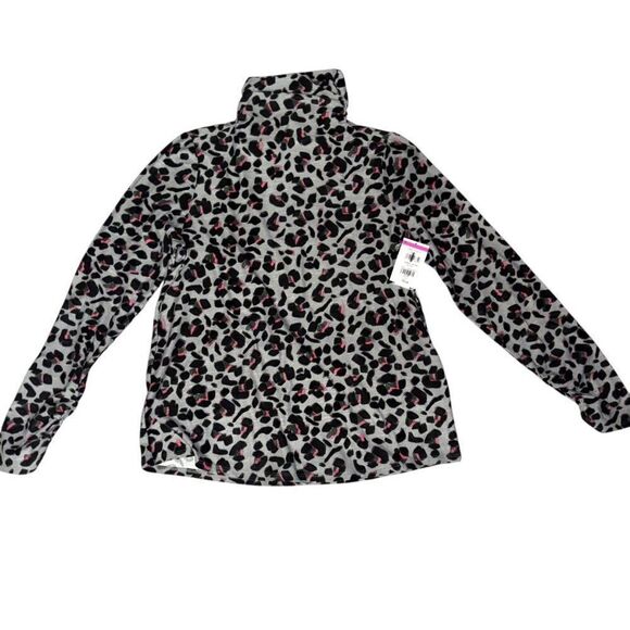 NWT NIC+ZOE Cheetah Pop Top Grey Multi Women's M Turtleneck Leopard Animal Print - Picture 3 of 7
